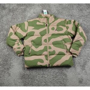 Air Jordan Puffer Jacket Mens XL Flight Heritage Green Camo Down FB6988-200 Nike